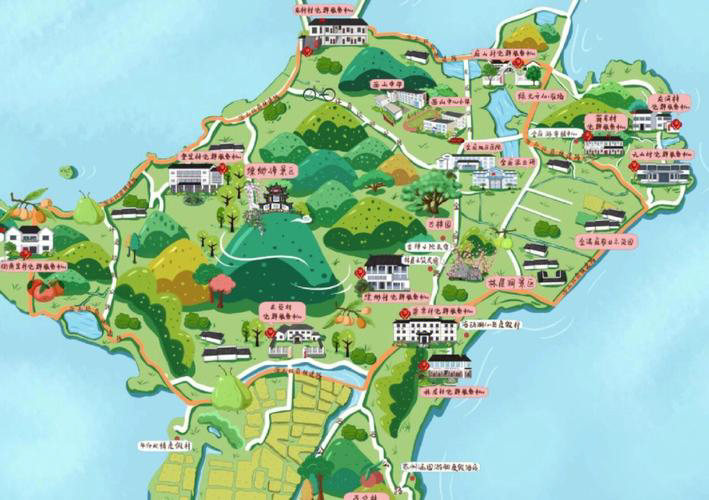 麻洋镇手绘地图旅游的独特视角
